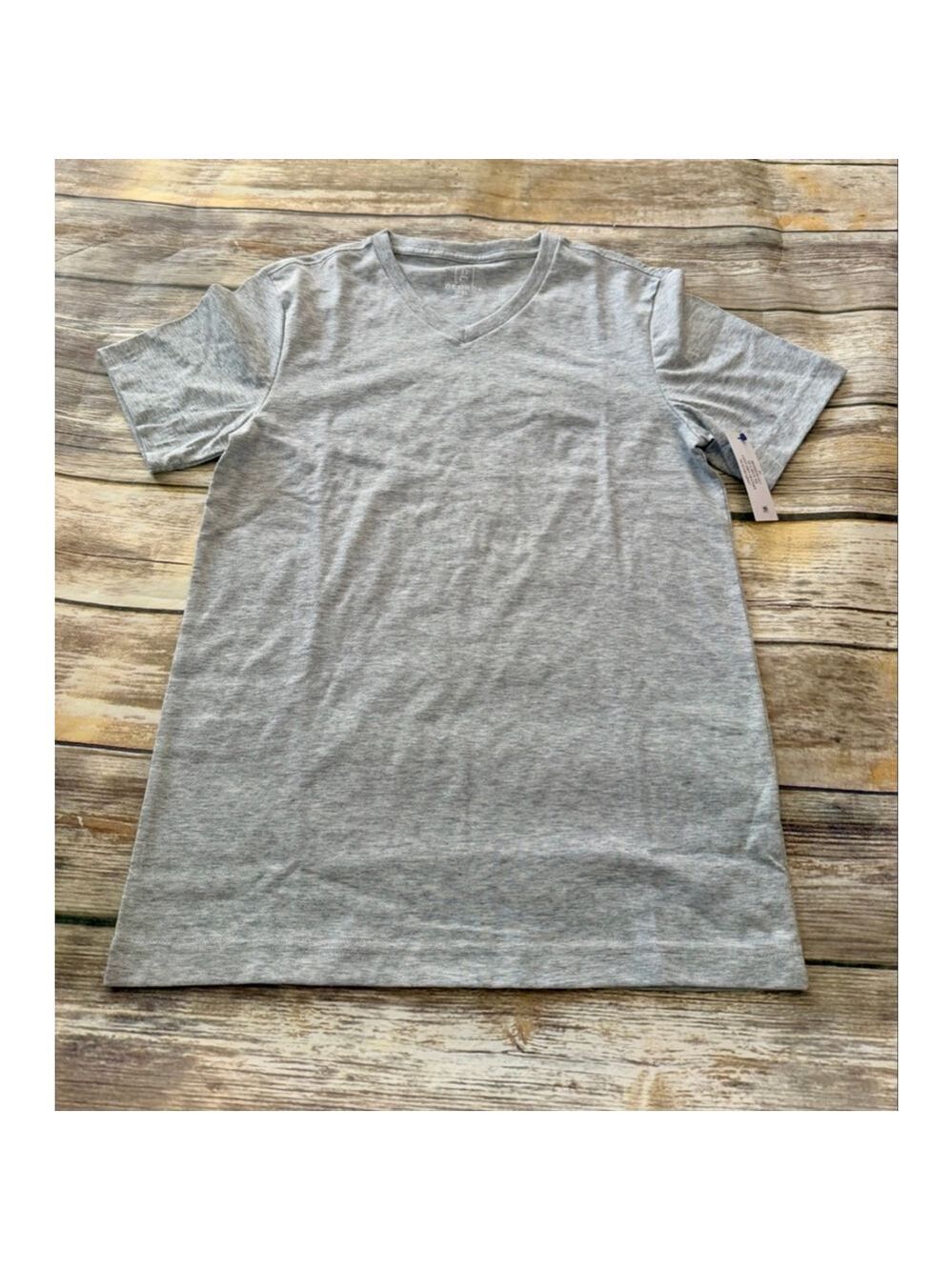 NWT GREY V NECK TEE-XS